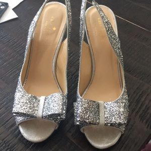 Kate Spade ♠️ glitter bow heels 👠